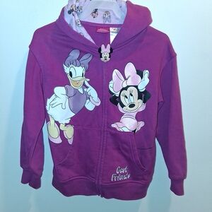 Disney Kids Purple Hoodie with Minnie and Daisy
